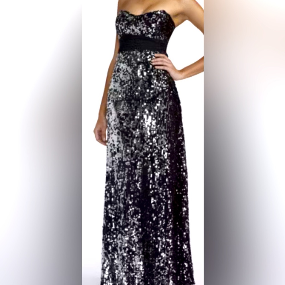 Prom Elegant Black Sequin Evening Gown
